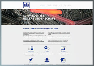 Webdesign Gesenk- und Freiformschmiede Kutsche GmbH